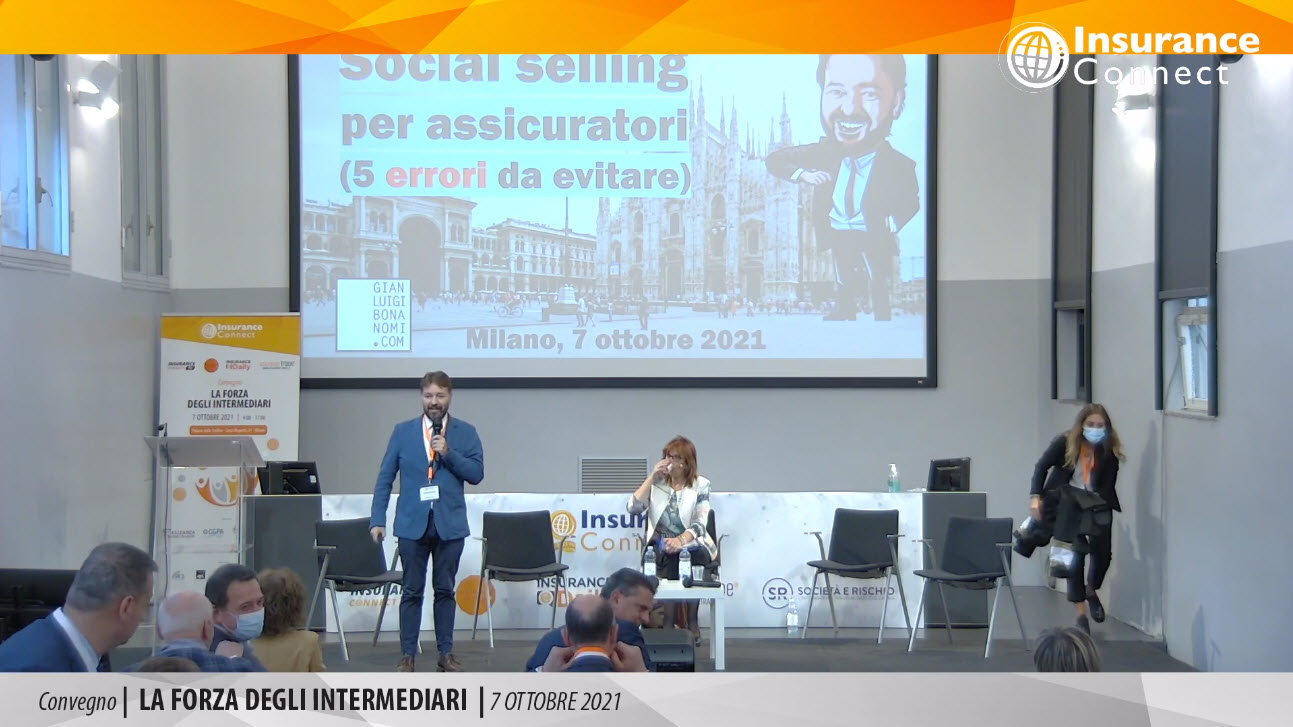 Gianluigi Bonanomi speech social selling assicuratori evento La Forza degli Intermediari Insurance Connect 2021