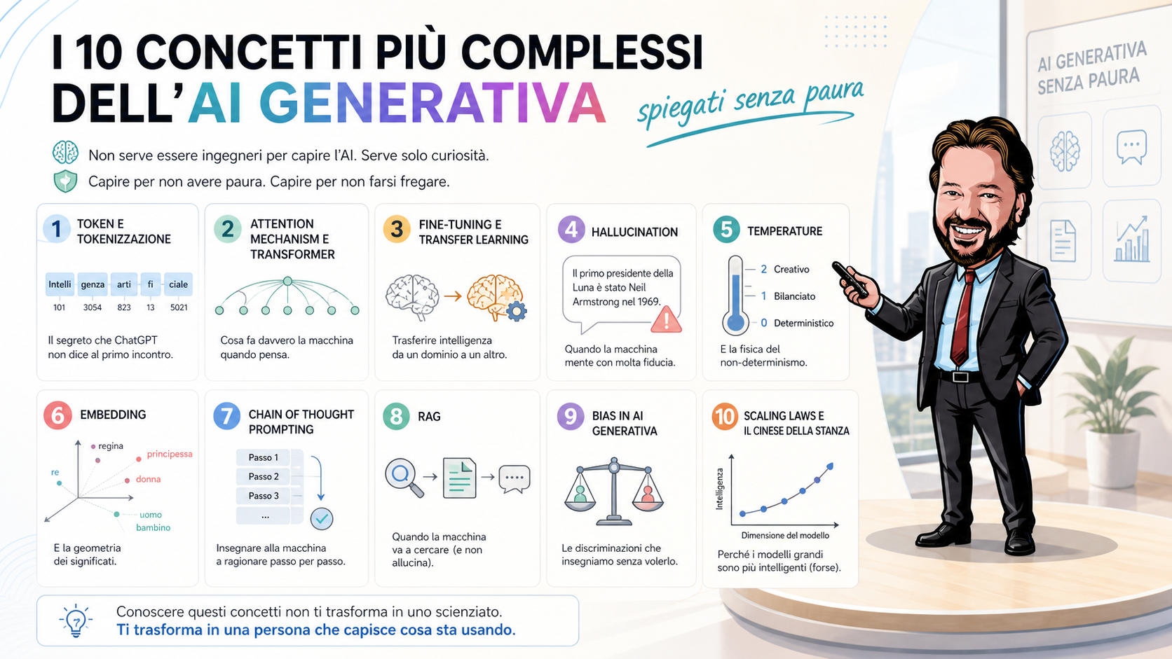 I 10 concetti più complessi dell'AI generativa spiegati da Gianluigi Bonanomi