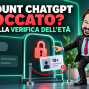 Avatar di Gianluigi Bonanomi davanti a un account ChatGPT bloccato per la verifica dell’età
