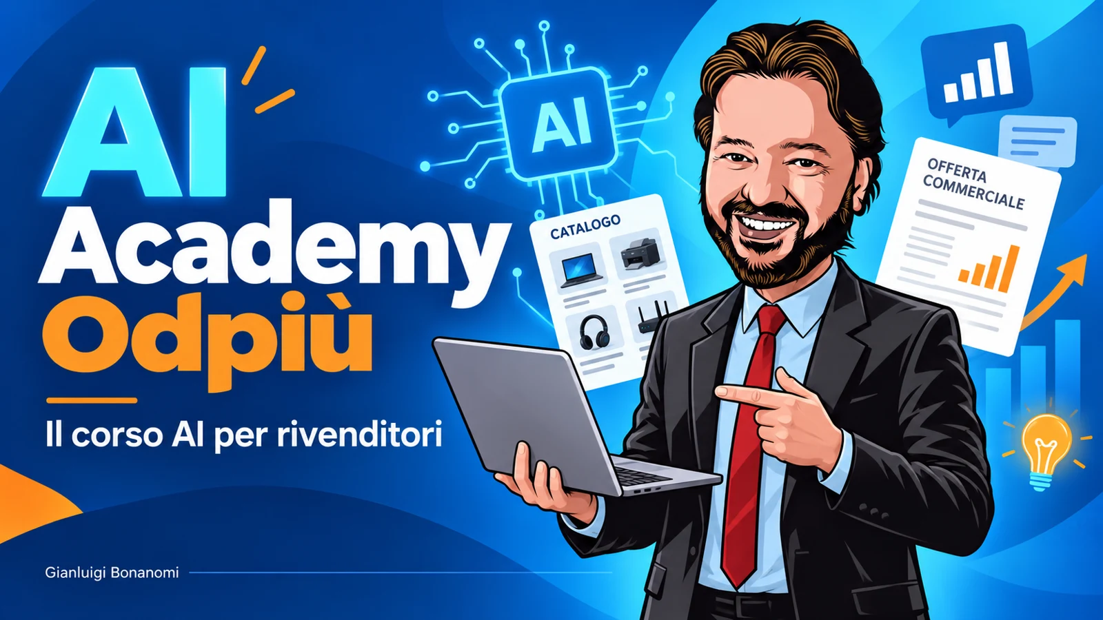 Gianluigi Bonanomi presenta AI Academy Odpiù, il corso AI per rivenditori