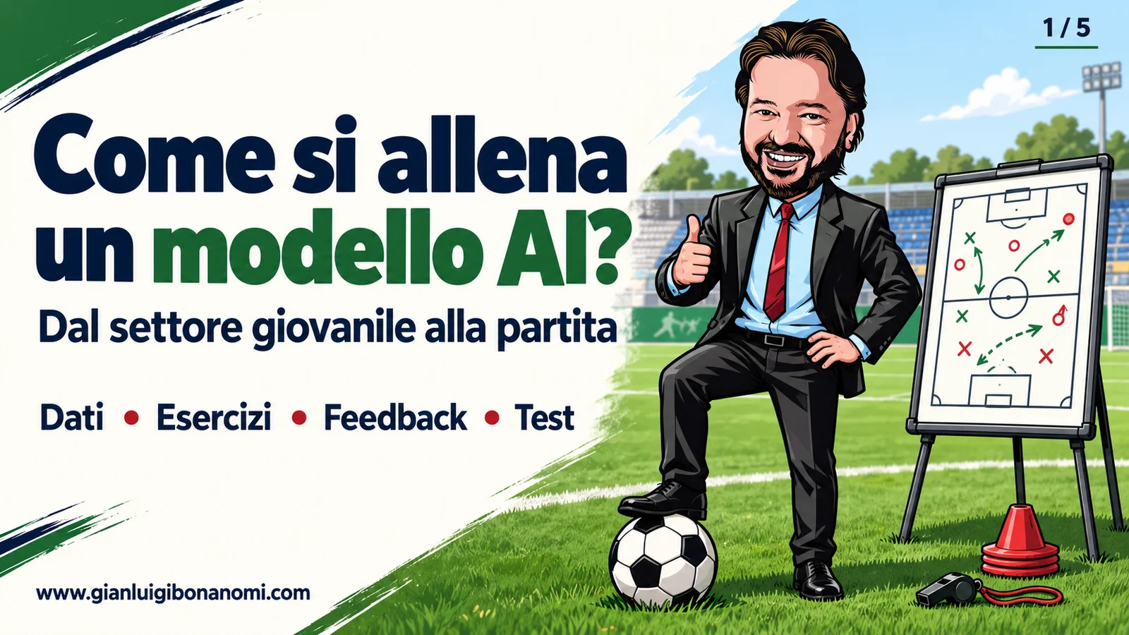 Gianluigi Bonanomi allenatore spiega come si allena un modello AI con la metafora del calcio