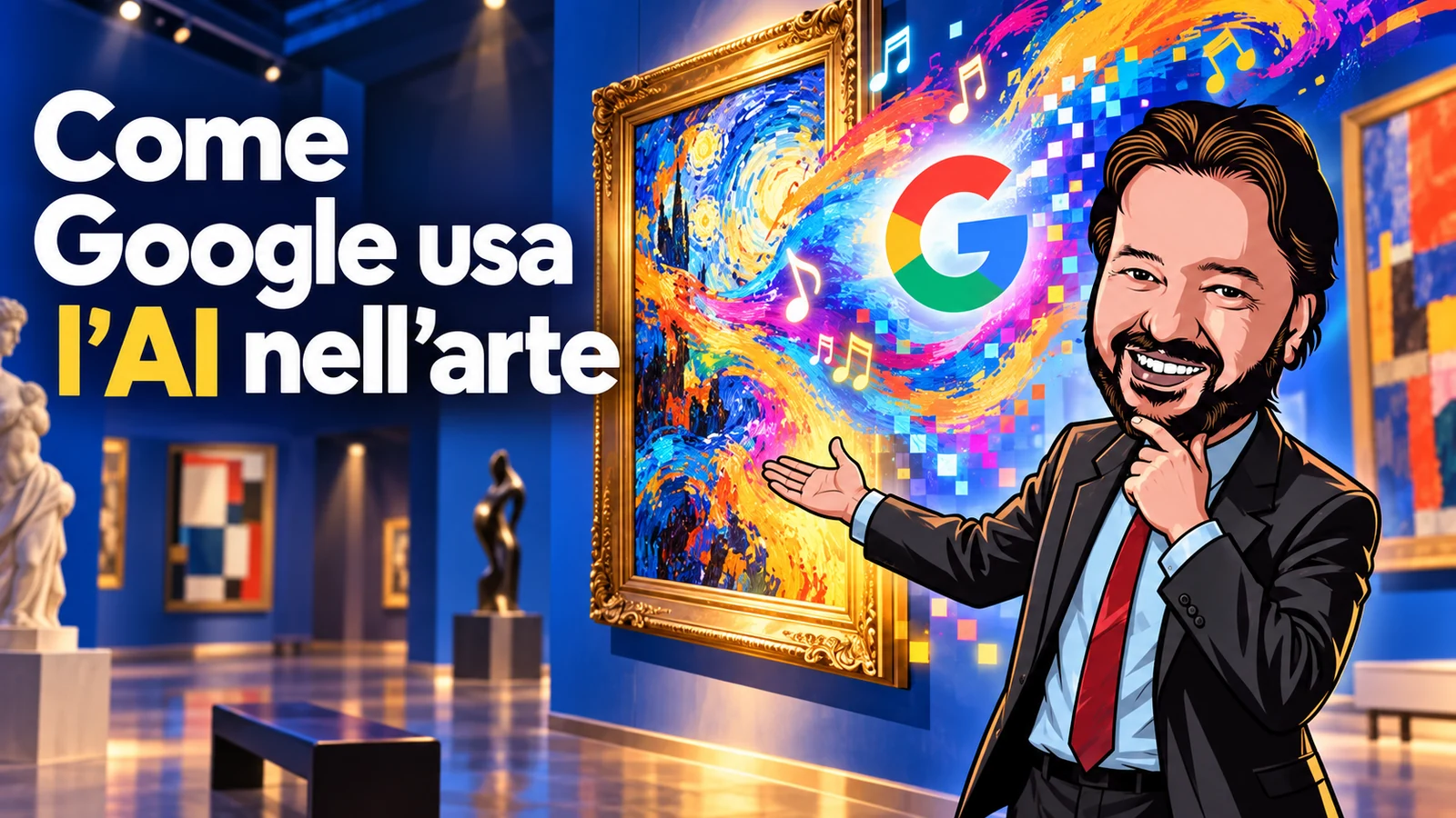 Avatar di Gianluigi Bonanomi in un museo: come Google usa l’AI nell’arte