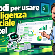 10 modi per usare l’intelligenza artificiale in Excel Avatar di Gianluigi Bonanomi e un robot illustrano l’intelligenza artificiale in Excel