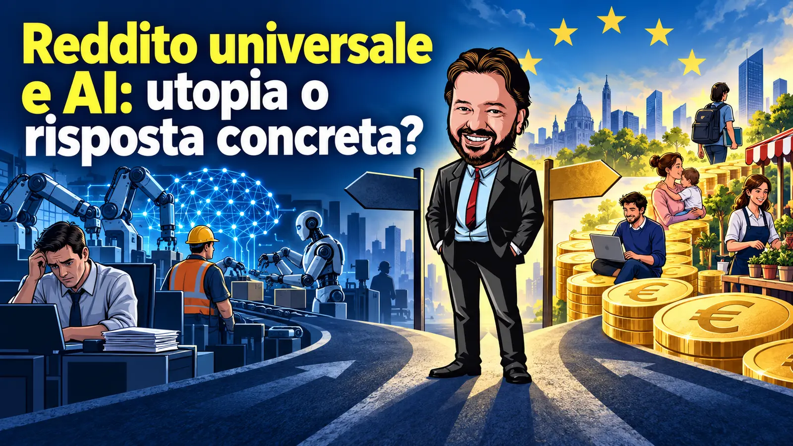 Gianluigi Bonanomi tra automazione AI e reddito universale