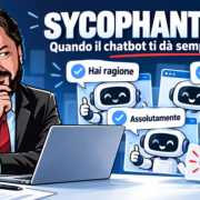 Sycophantic AI: perché ChatGPT, Gemini e Claude tendono a darti ragione Gianluigi Bonanomi osserva chatbot compiacenti che gli danno sempre ragione