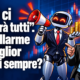 Gianluigi Bonanomi osserva un robot con megafono e monete: il marketing della paura dell’intelligenza artificiale.