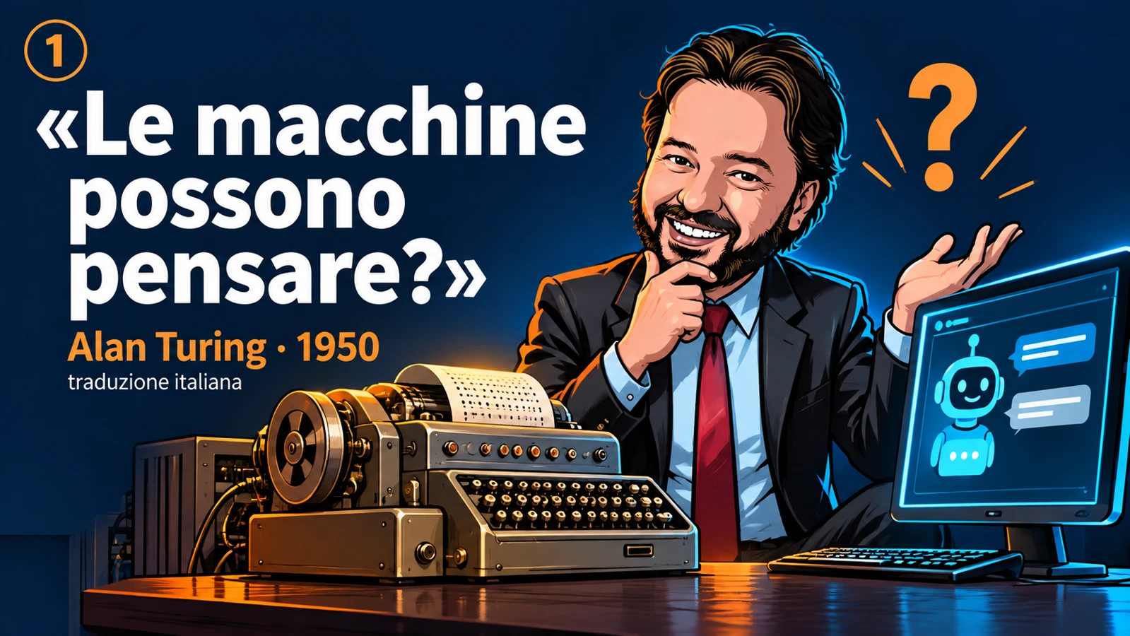 Avatar di Gianluigi Bonanomi con la citazione 1 di Alan Turing · 1950: Le macchine possono pensare?