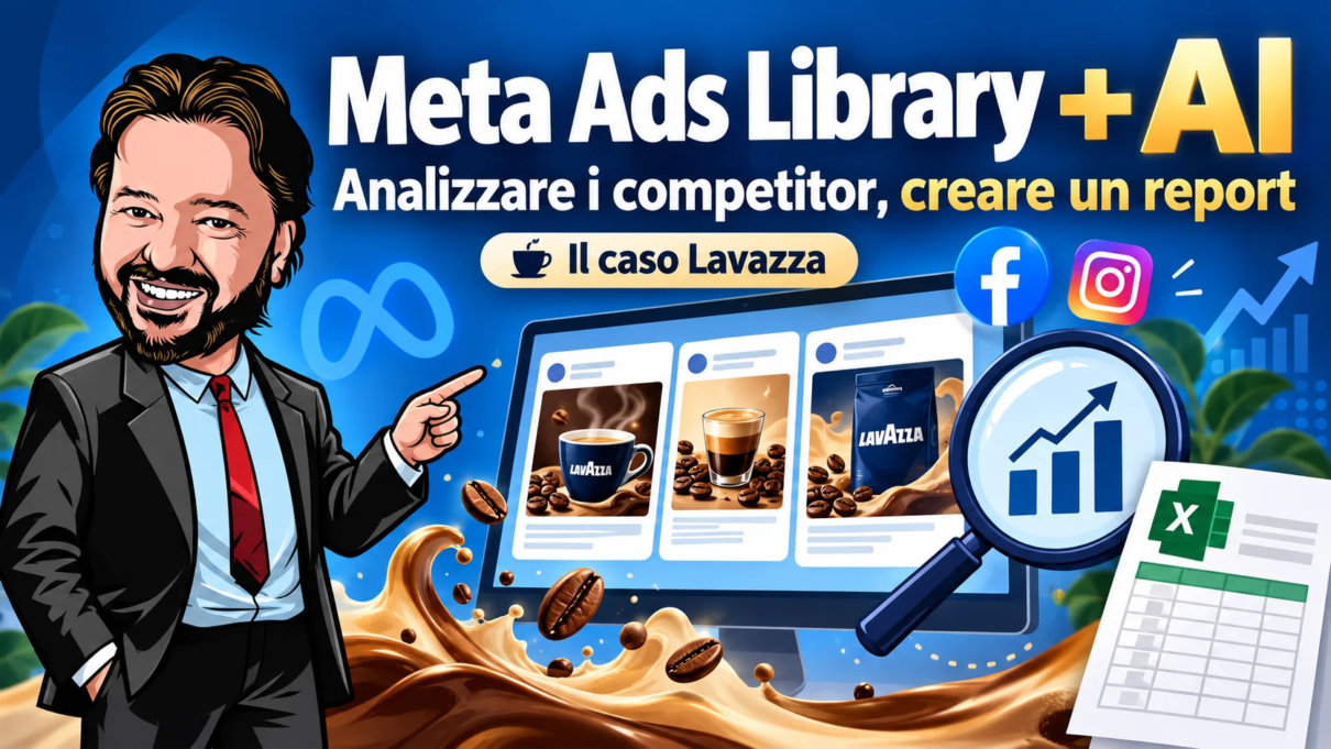 Meta Ads Library e AI: Gianluigi Bonanomi analizza le inserzioni dei competitor nel caso Lavazza