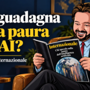 paura-ai-internazionale Avatar di Gianluigi Bonanomi che legge Internazionale n. 1684, con il titolo Chi guadagna dalla paura dell’AI?