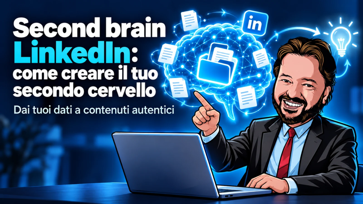 Gianluigi Bonanomi presenta il second brain LinkedIn: un cervello digitale con documenti per creare contenuti autentici