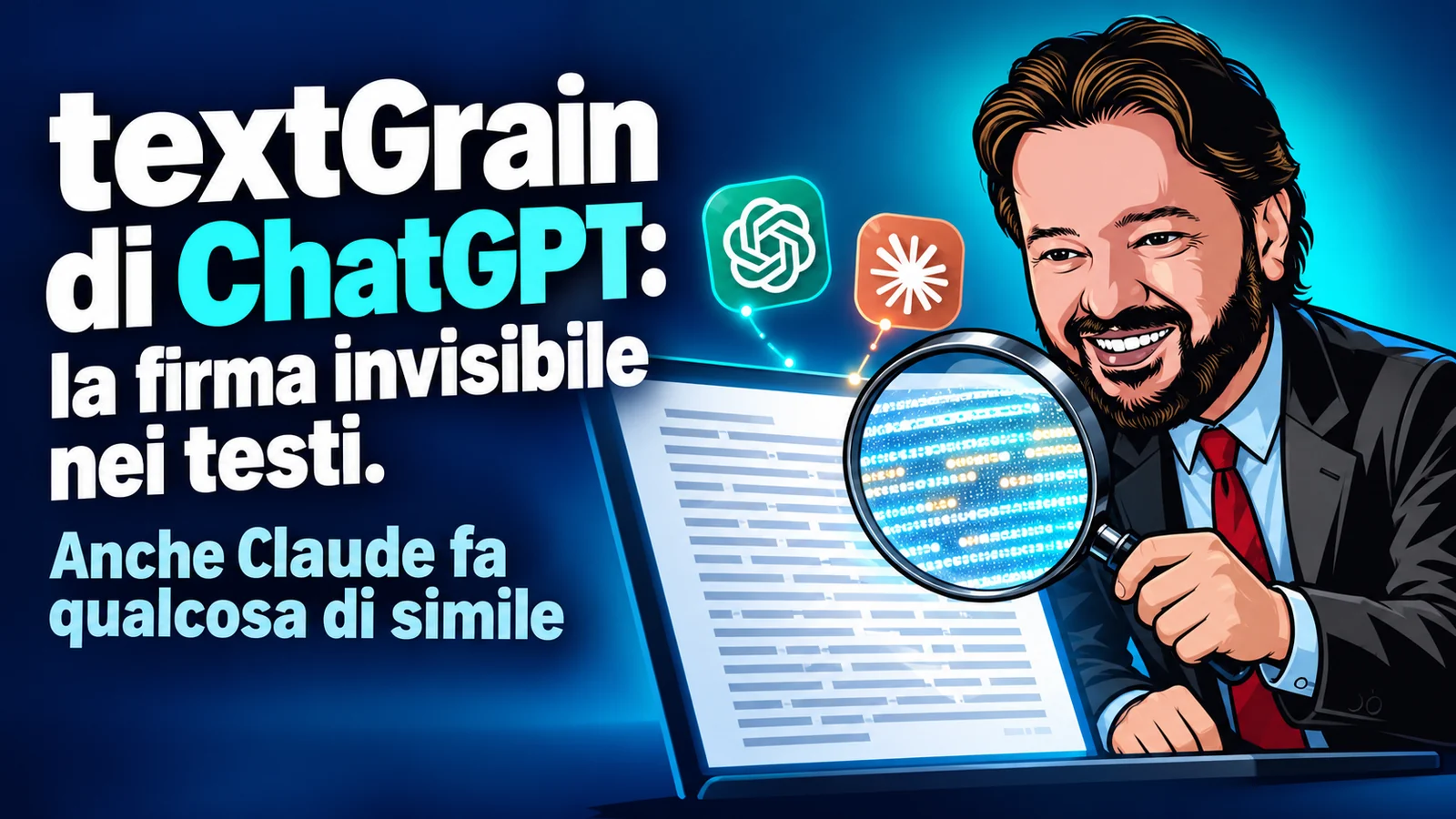 Gianluigi Bonanomi osserva la filigrana statistica dei testi di ChatGPT e Claude